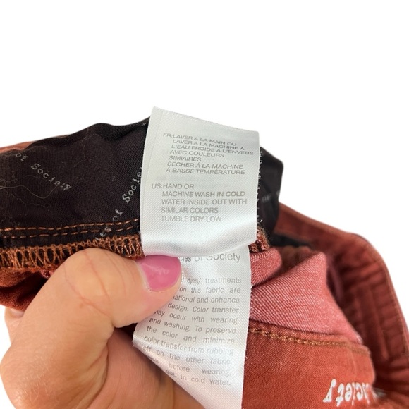 Articles of Society Rust Orange Raw Hem Skinny Jeans Women’s Size 24 - Picture 8 of 11